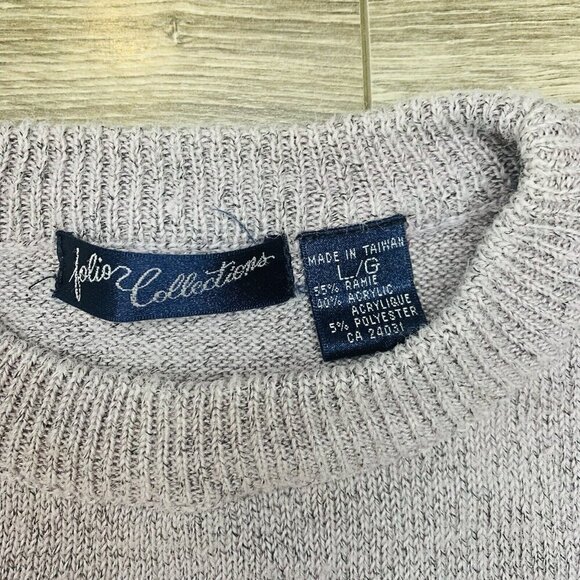 Vintage Golf Sweater Mens Large Knit Pullover Folio Collections - Picture 10 of 13